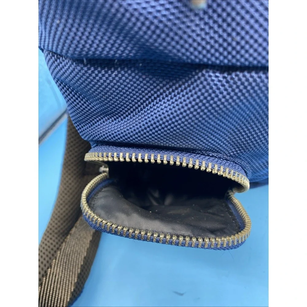 Tumi Alpha Bravo Knox Backpack Deluxe Navy Blue Ballistic Nylon & Brn Leather